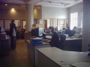 I giornalisti del Daily Nation al lavoro.